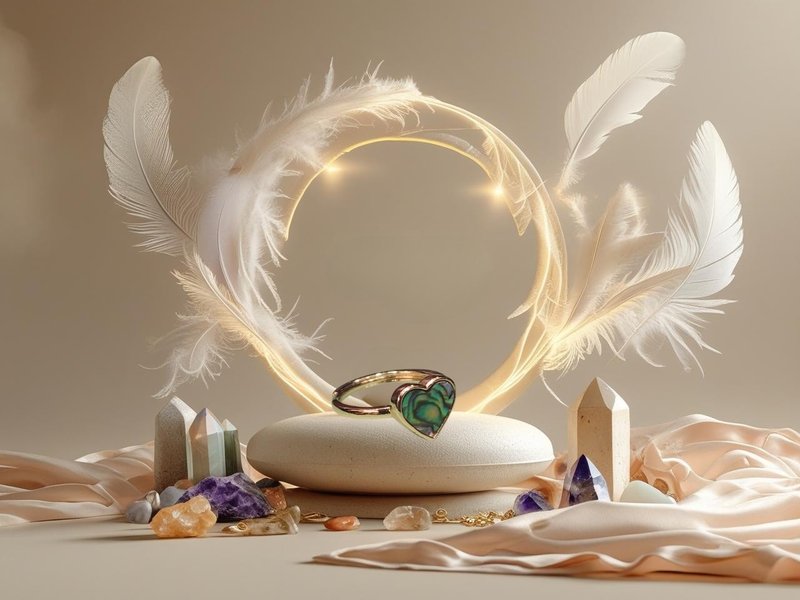 心之遥想 · 鲍鱼壳 · 晶石戒指 - 戒指 - 水晶 紫色