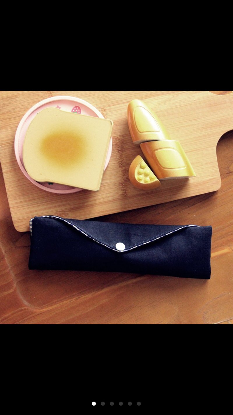 定制化文青风筷袋 - 收纳用品 - 棉．麻 蓝色