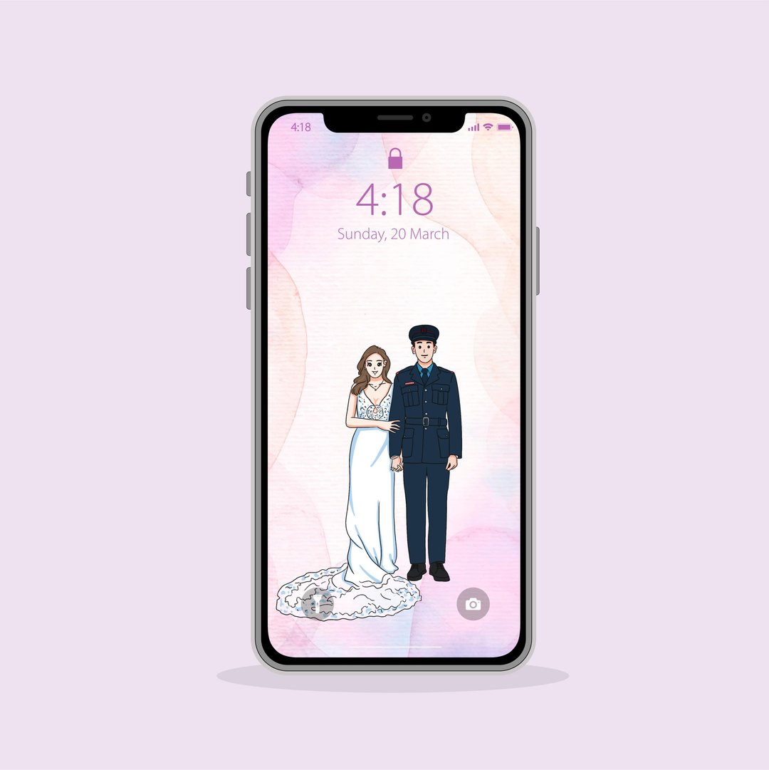 【定制化Wallpaper】人像 宠物 似颜绘 Iphone⋯手机/平板 壁纸⋯ - 电脑手机桌布/贴图/App 图示 - 其他材质 