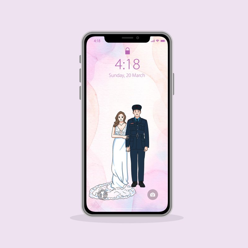 【定制化Wallpaper】人像 宠物 似颜绘 Iphone⋯手机/平板 壁纸⋯ - 电脑手机桌布/贴图/App 图示 - 其他材质 
