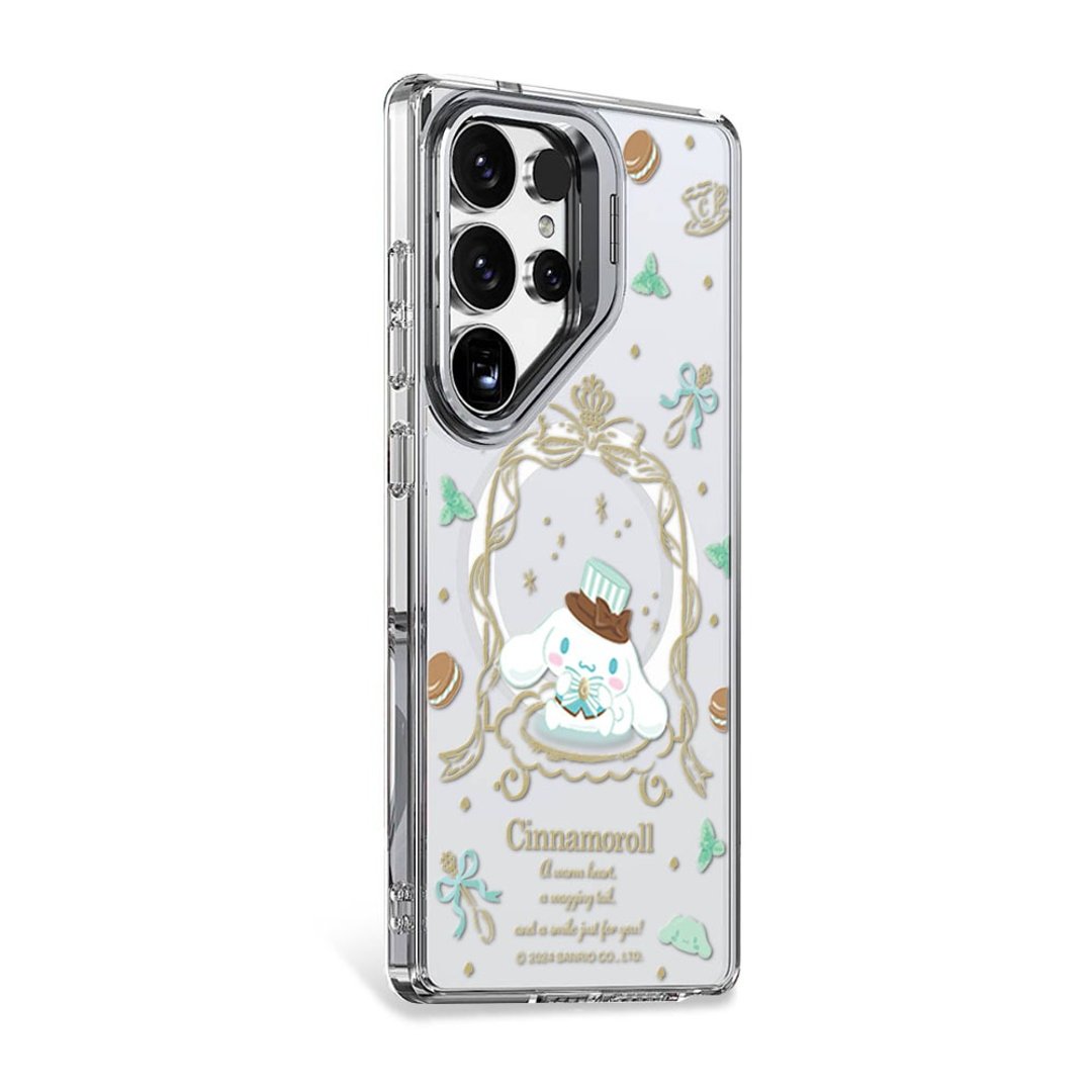 三丽鸥 Samsung S25/S24 防震双料隐形立架磁吸手机壳-甜点大耳狗 - 手机壳/手机套 - 其他材质 多色