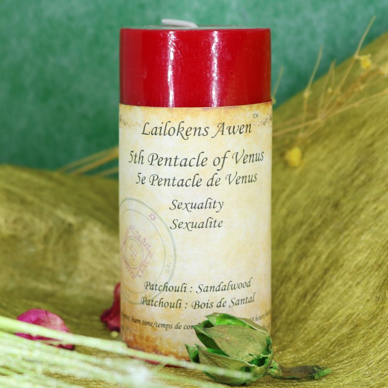 Lailokens Awen 金星行星许愿香薰蜡烛 - 热情魅力 - 蜡烛/烛台 - 蜡 红色