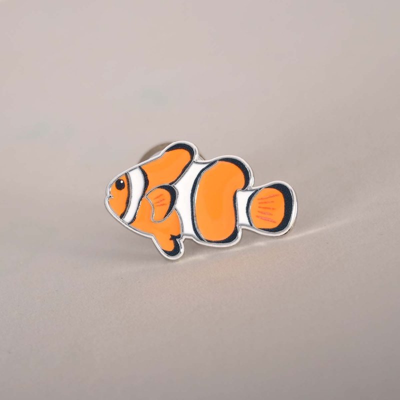 世界动物图鉴徽章 / 小丑鱼 - 徽章/别针 - 其他金属 