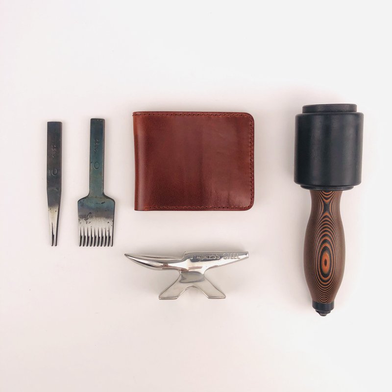 【短夹】手工简约极薄短夹/ 意大利植鞣革/ 多脂油光植鞣革/ - 皮夹/钱包 - 真皮 