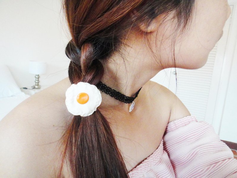 egg hair band - 发饰 - 粘土 白色