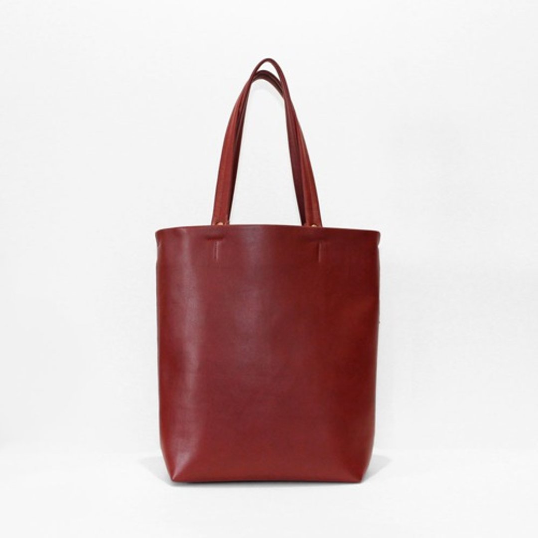Ultra-lightweight, A4 size tote bag, invisible flap wine - 手提包/手提袋 - 其他材质 红色