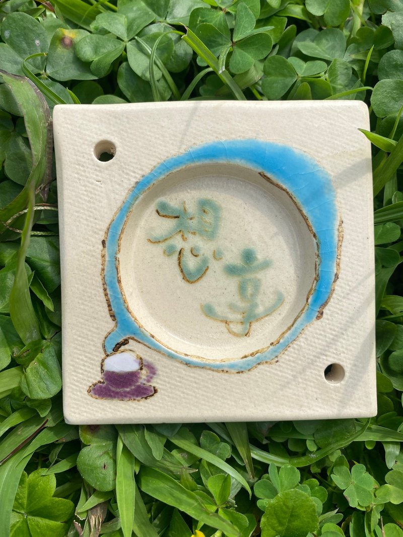 挂-杯垫挂饰 - 杯垫 - 陶 粉红色