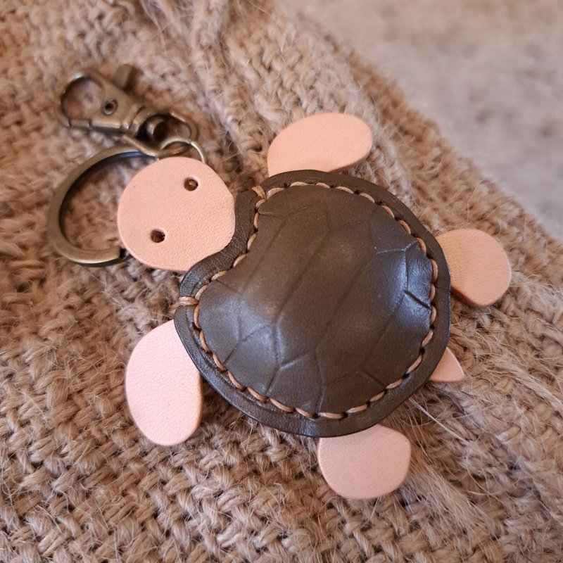 一物一拍。小海龟 turtle Key holder - 钥匙链/钥匙包 - 真皮 绿色