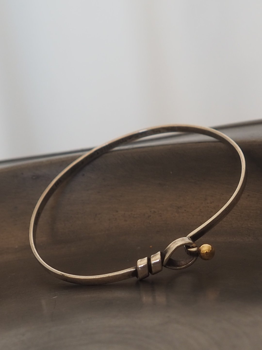 Tiffany & Co. 蒂芙尼 Hook & Eye 手镯 银色 金色 Vintage - 手链/手环 - 纯银 银色