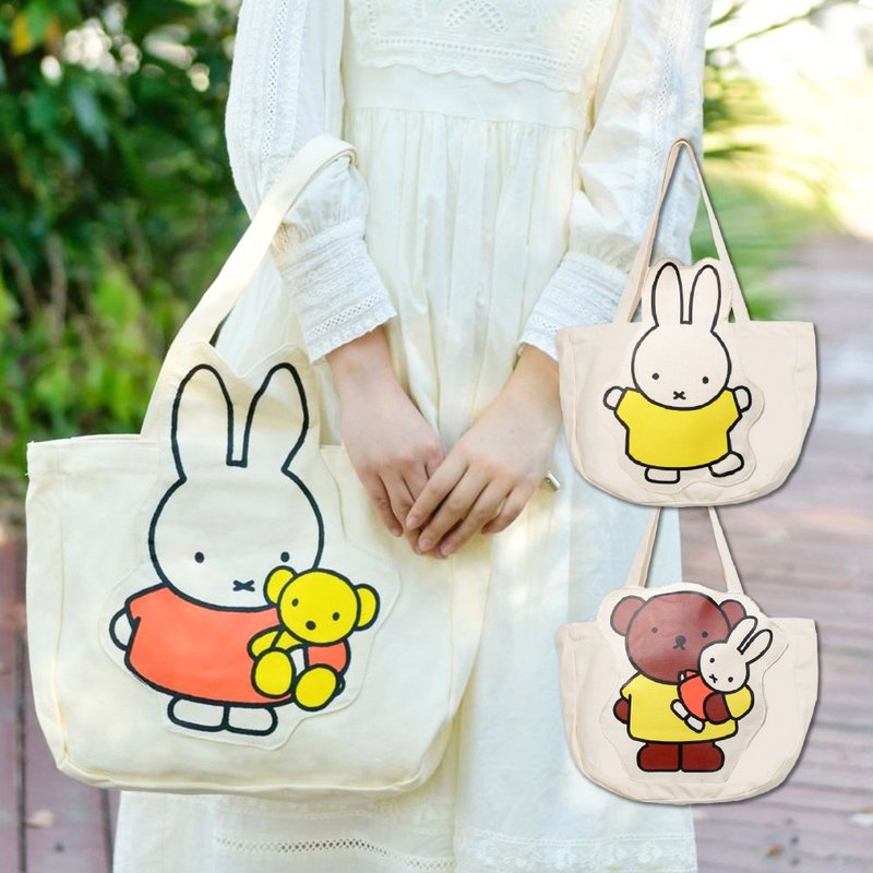 【iam我适文创】MIFFY 米飞大容量肩背包 三种款式 - 侧背包/斜挎包 - 棉．麻 