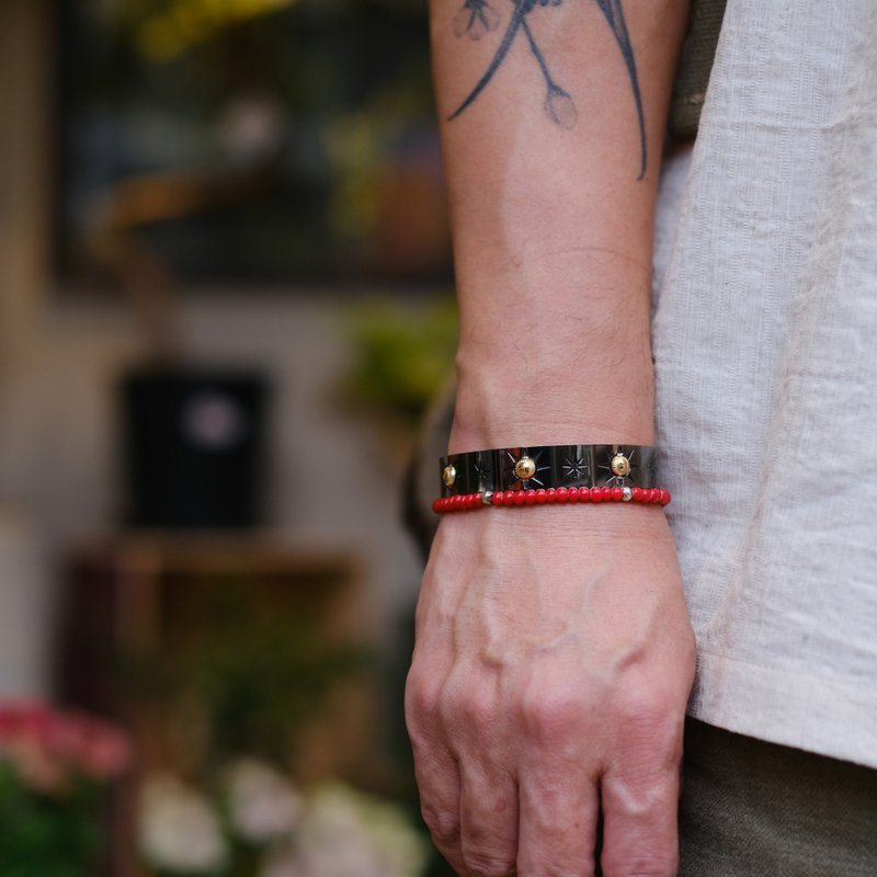 【时尚饰物】SOULITE 太阳金黑手镯 L - 手链/手环 - 不锈钢 