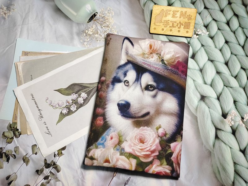 动物系列-薄棉布油画风华丽士奇布书套-布书衣可适用A5-25K手册 - 书衣/书套 - 棉．麻 