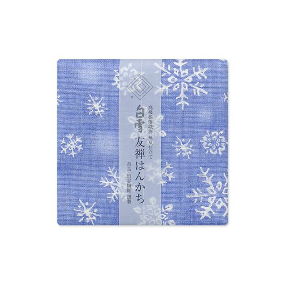 京友禅染手帕 / 冰雪女王 蓝色 - 手帕/方巾 - 棉 蓝色