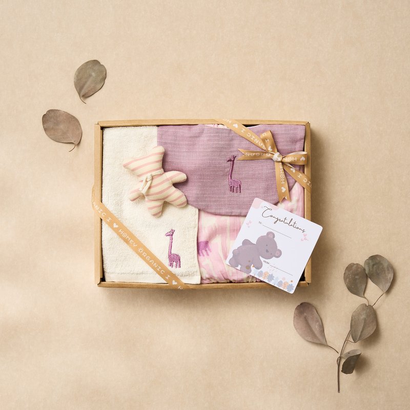 新生儿有机棉弥月礼盒・长颈鹿澎澎裤礼盒4件组_HomeyOrganic - 满月礼盒 - 环保材料 