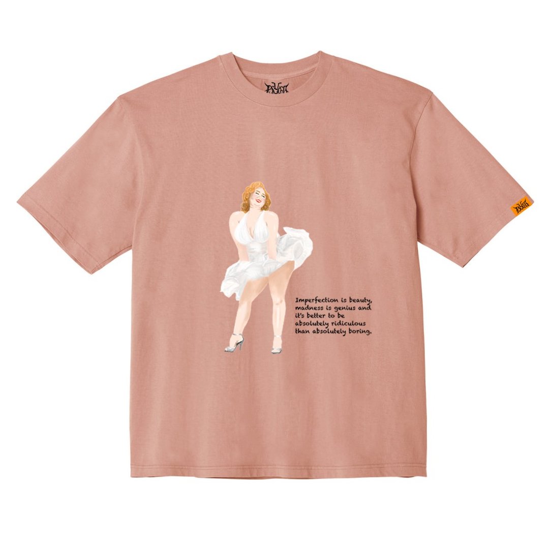 身体自主-肉肉系列 Judging Defines My Body Tee - 女装 T 恤 - 棉 粉红色
