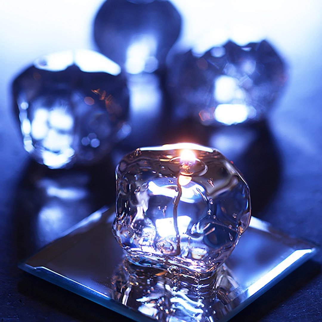 Jewelry ice candle - 蜡烛/烛台 - 蜡 蓝色