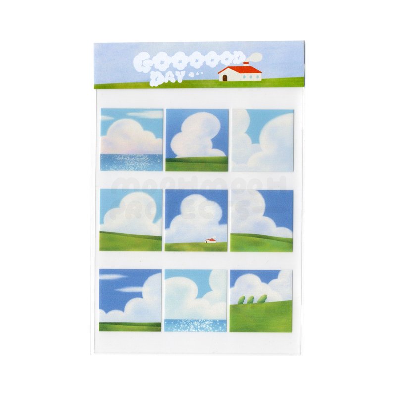 贴纸 - Goooood Day | 风景、天空系列模切贴纸 - 贴纸 - 塑料 蓝色