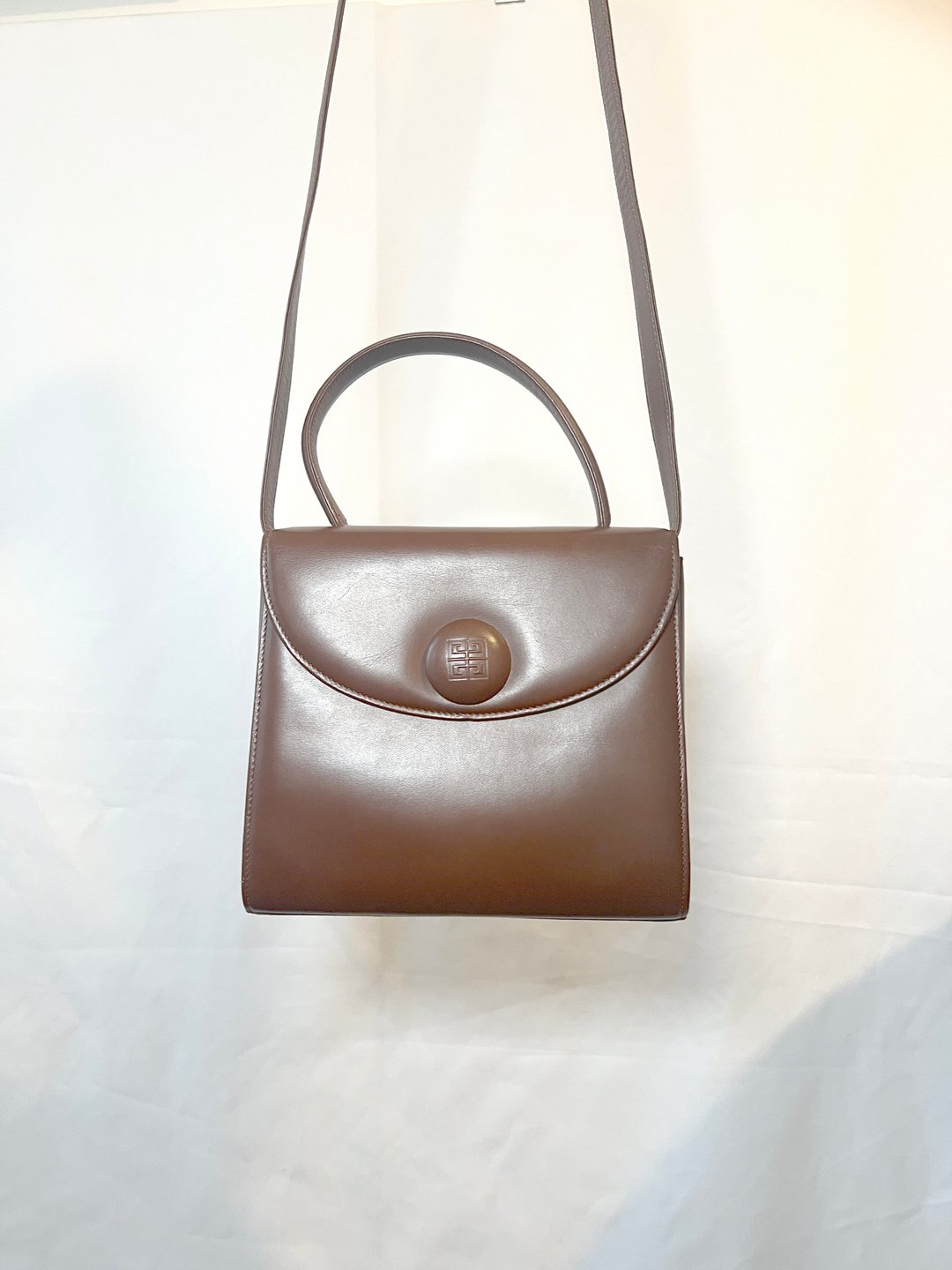 Givenchy 啡色皮革中古手提肩背侧背袋斜背袋 日本 vintage - 侧背包/斜挎包 - 真皮 