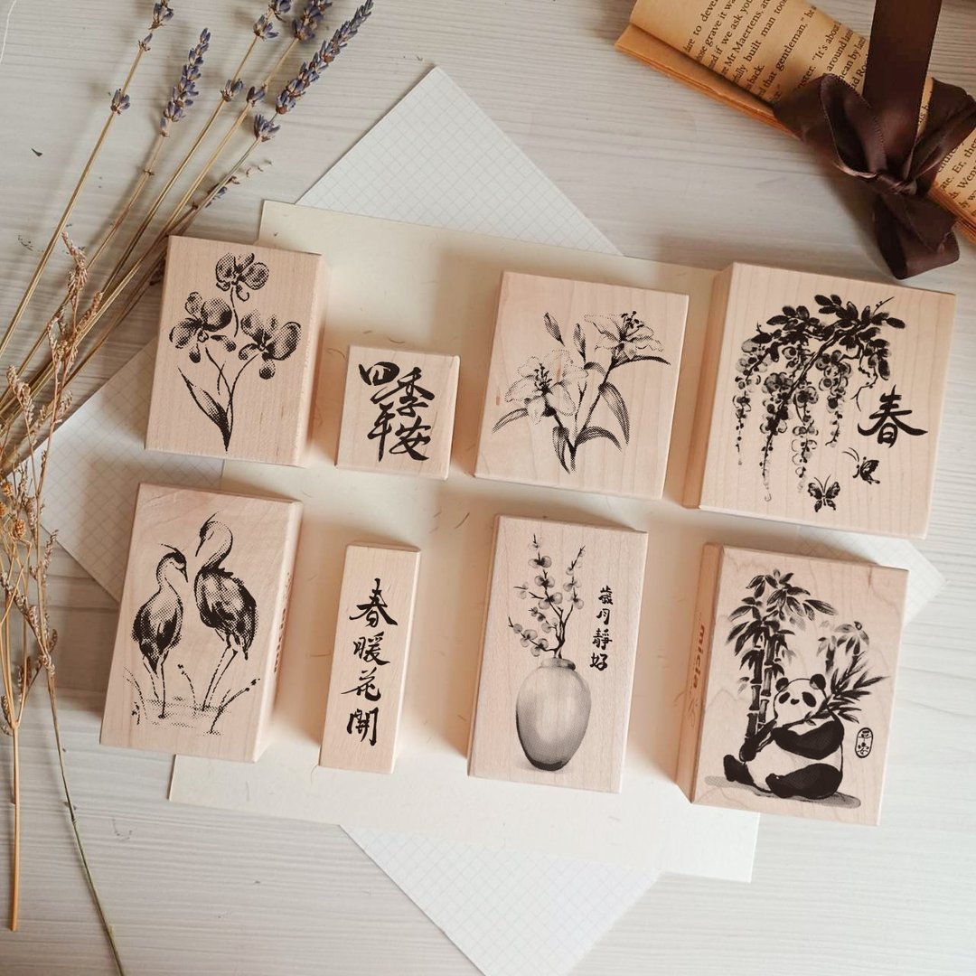 墨意盎然枫木印章组 - 印章/印台 - 其他材质 