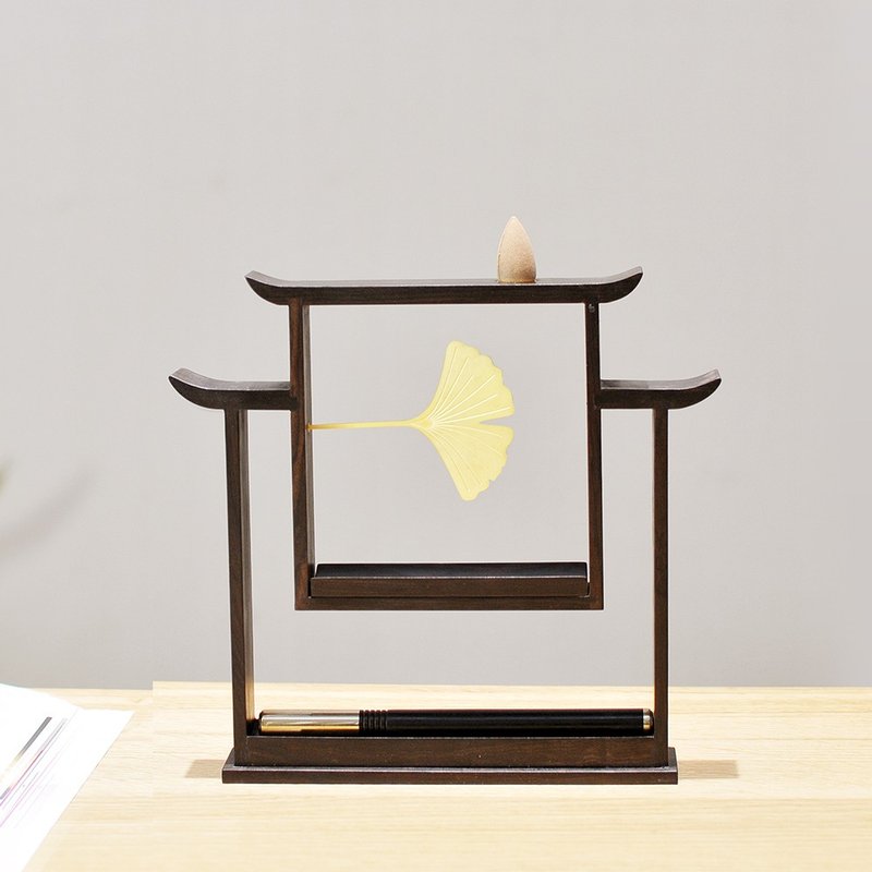 书香门第 有香版 檀木香炉香插线香炉倒流香家用茶道香薰炉摆件 - 香薰/精油/线香 - 木头 咖啡色