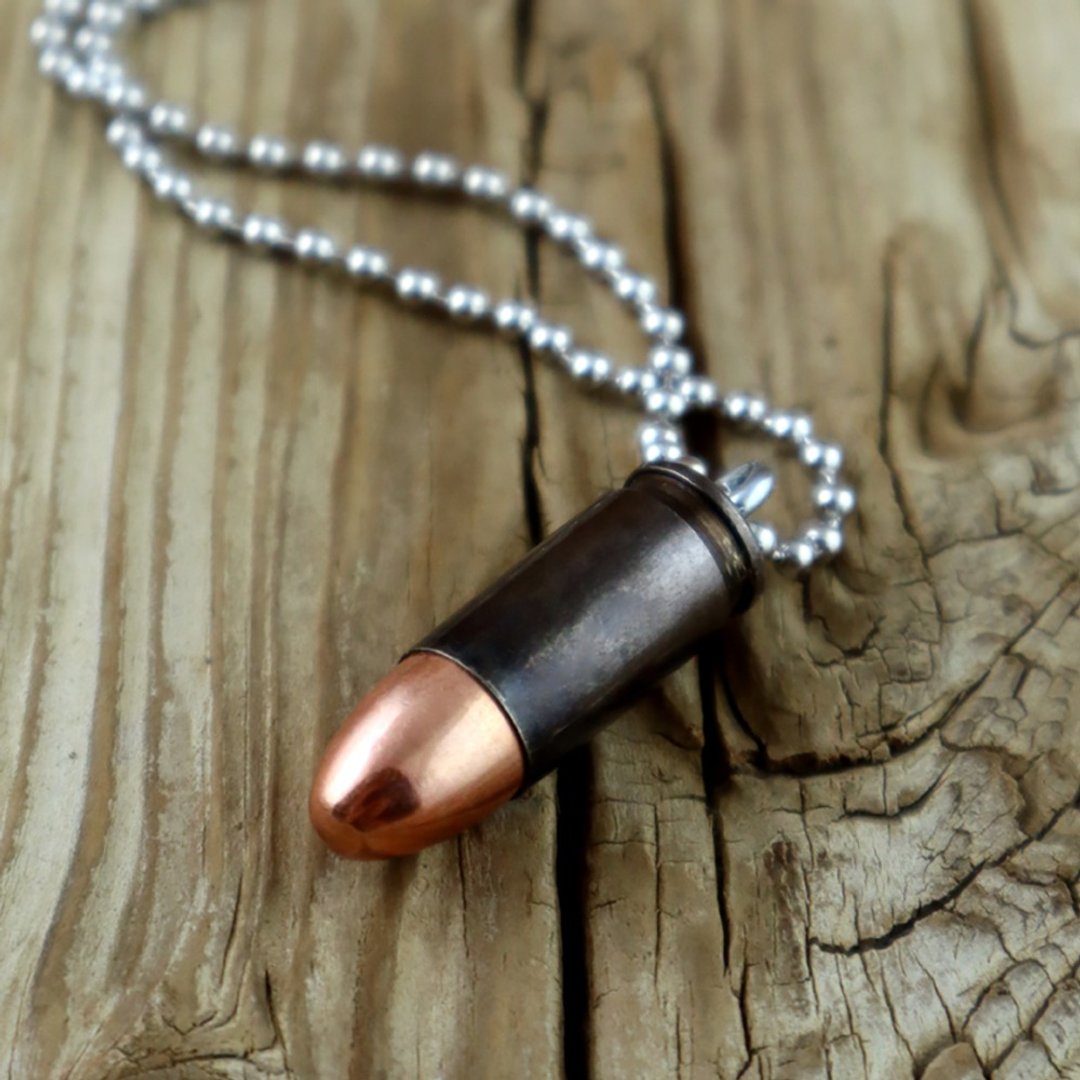 Bullet Designs 9mm手枪子弹项链 /金属复古造型潮流个性潮牌项链 - 项链 - 其他金属 