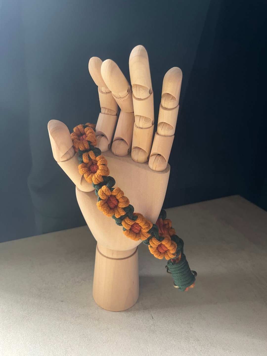 手工编织花朵钥匙圈丨十朵花 - 钥匙链/钥匙包 - 棉 