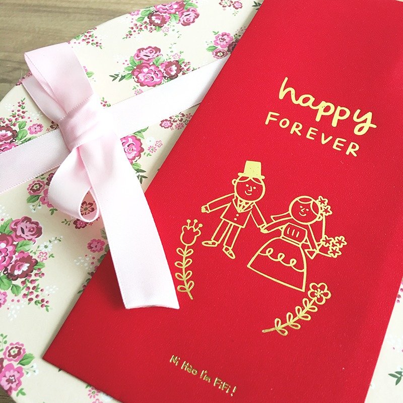 Happy Wedding | FIFI婚礼红包袋(五入) - 红包/春联 - 纸 红色