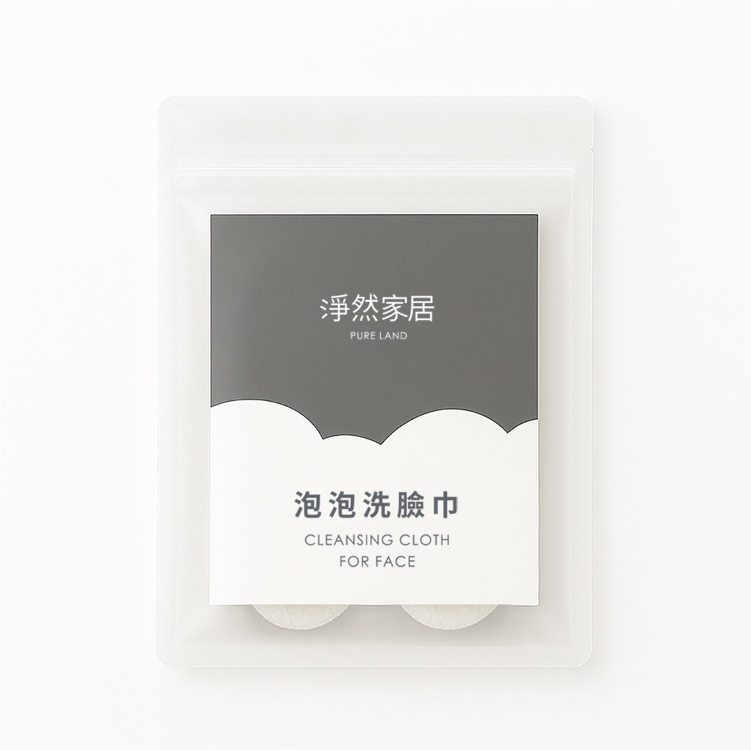 净然家居 泡泡洗脸巾 随身包 - 毛巾浴巾 - 棉 灰色