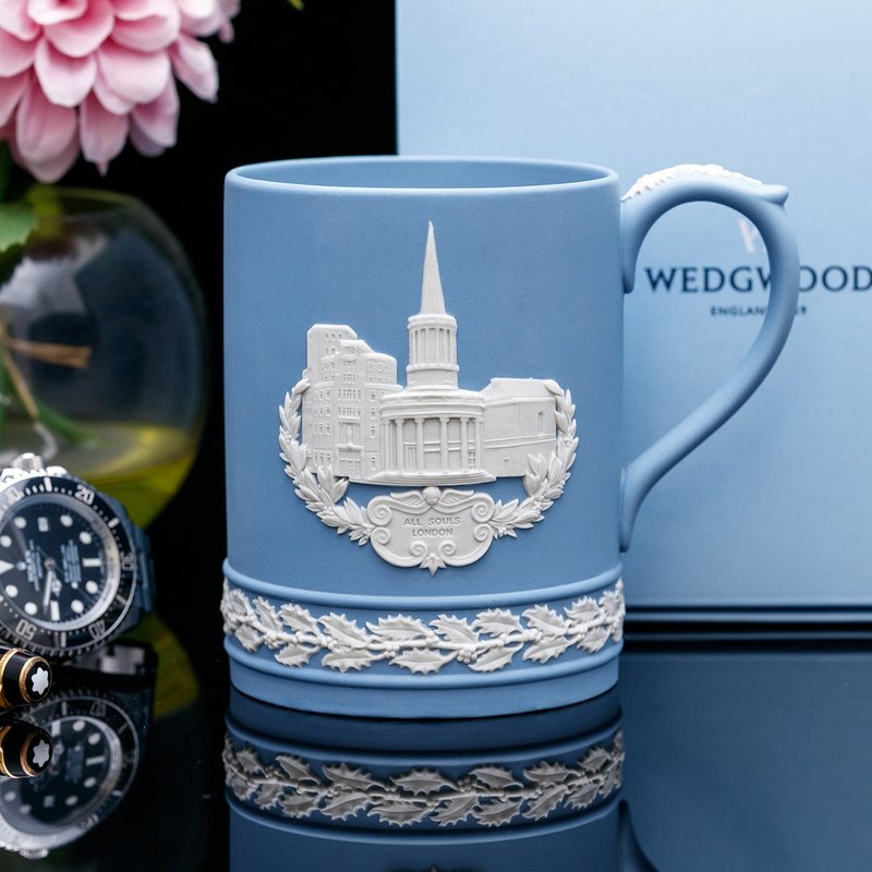 英国制 Wedgwood 1983年度生日纪念马克杯陶瓷咖啡茶杯 - 咖啡杯/马克杯 - 瓷 