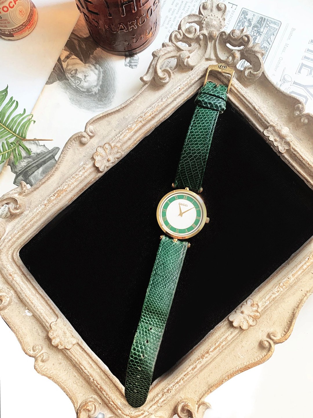 Vintage Gucci Quartz watch 古董表 - 女表 - 其他金属 绿色