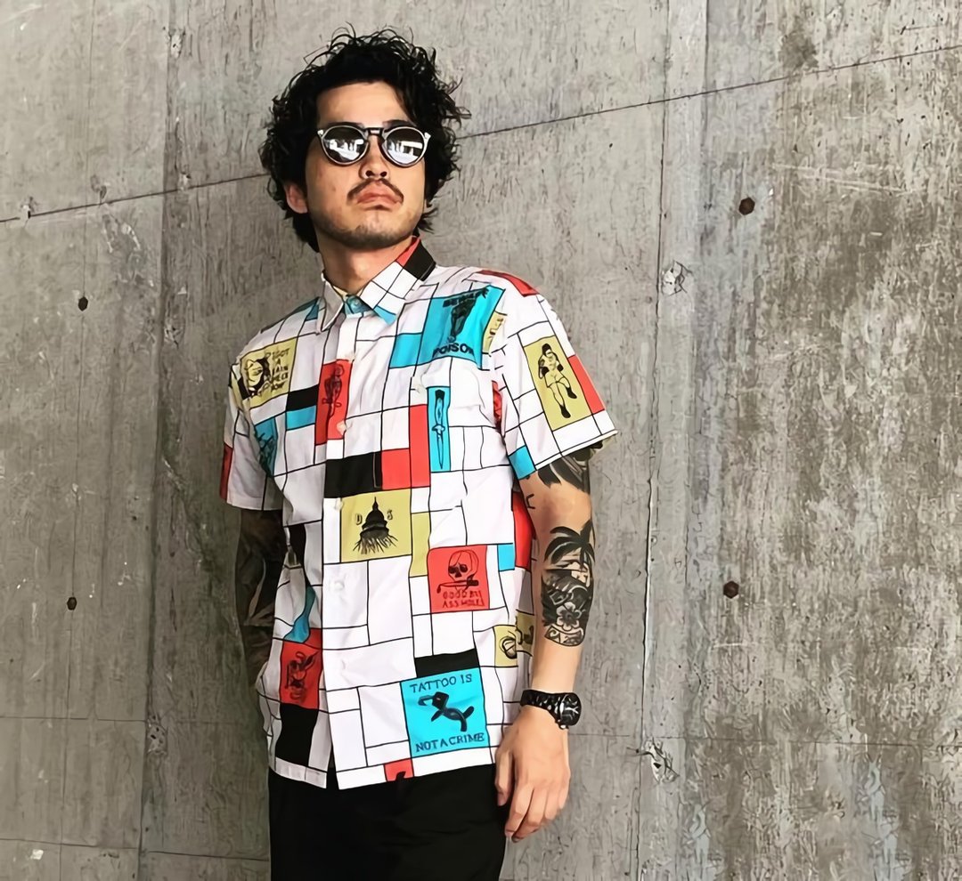 Softmachine Composition Shirts S/S蒙德里安短袖衬衫 - 男装上衣/T 恤 - 棉 多色