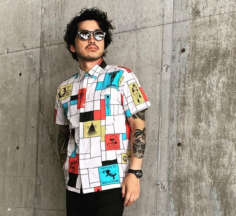 Softmachine Composition Shirts S/S蒙德里安短袖衬衫 - 男装上衣/T 恤 - 棉 多色