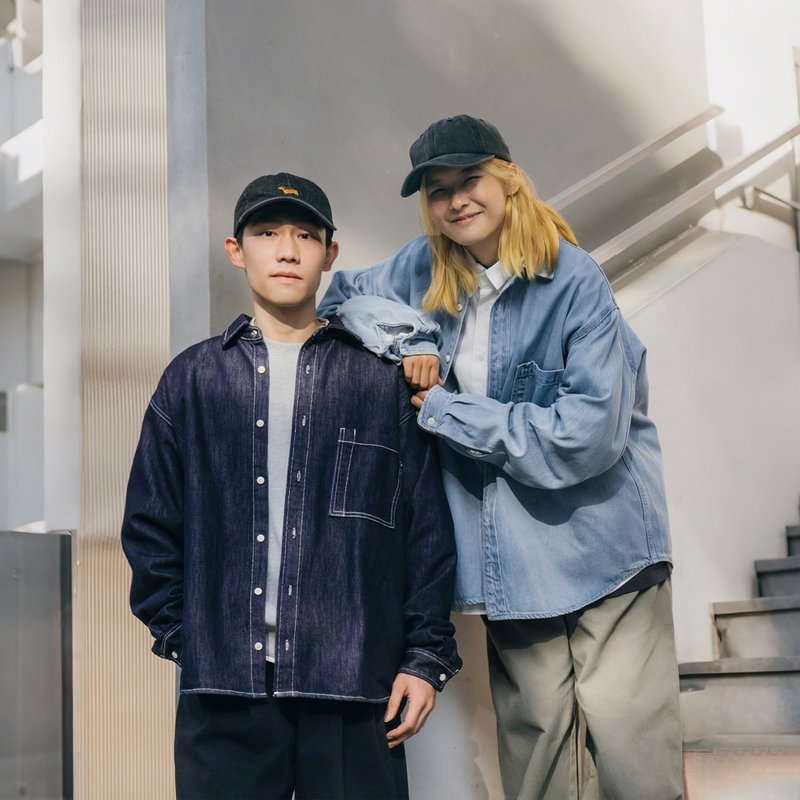 TopBasics 洗水休闲牛仔衬衫 - 男装衬衫 - 棉．麻 蓝色