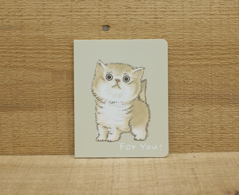 【卡片-小卡】 梦幻猫万用小卡(卡其)29671  附信封 - 卡片/明信片 - 纸 卡其色