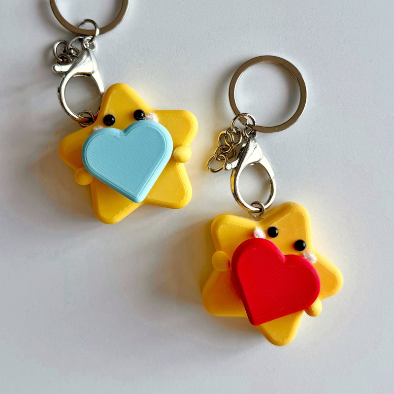 The lilStar 星星按键锁匙扣  / 疗愈 | 减压 | 3D打印 / - 钥匙链/钥匙包 - 塑料 黄色