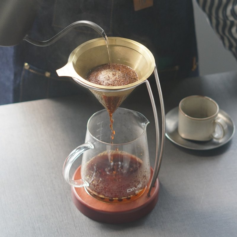职人手冲推荐、业界首选组合丨 Driver 典藏咖啡滤杯壶组 2-4cup - 咖啡壶/周边 - 不锈钢 银色