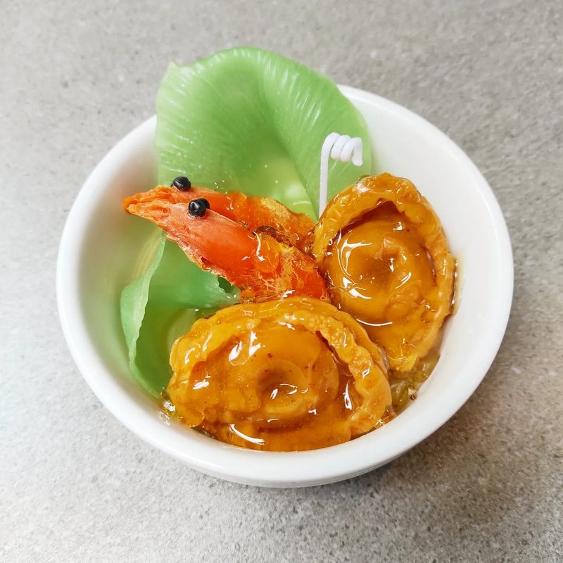 新春礼物-生菜鲍鱼虾虾笑蜡烛 - 蜡烛/烛台 - 蜡 多色