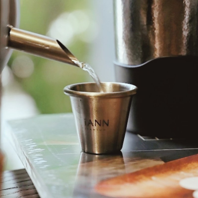 【纯钛小酒杯】20ml 露营酒杯/烧酒杯/烈酒杯/shot杯/烤肉/礼物 - 酒杯/酒器 - 其他金属 银色