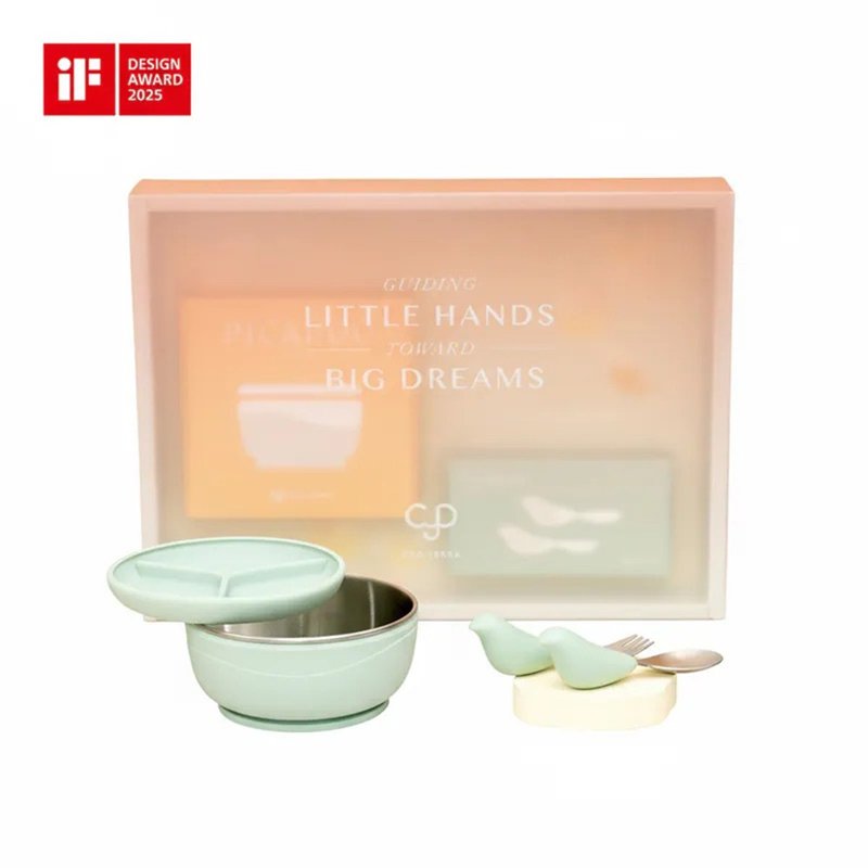 弥月食光礼盒-超人气两入组 |  | 宝宝学习餐具 人体工学握把 - 满月礼盒 - 其他金属 