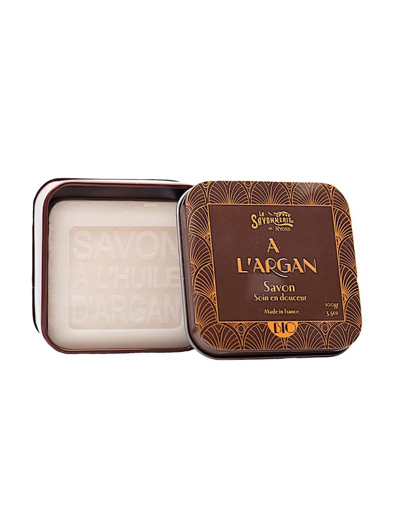 法国 La Savonnerie de Nyons  有机摩洛哥坚果油铁盒皂 - 肥皂/手工皂 - 其他材质 白色