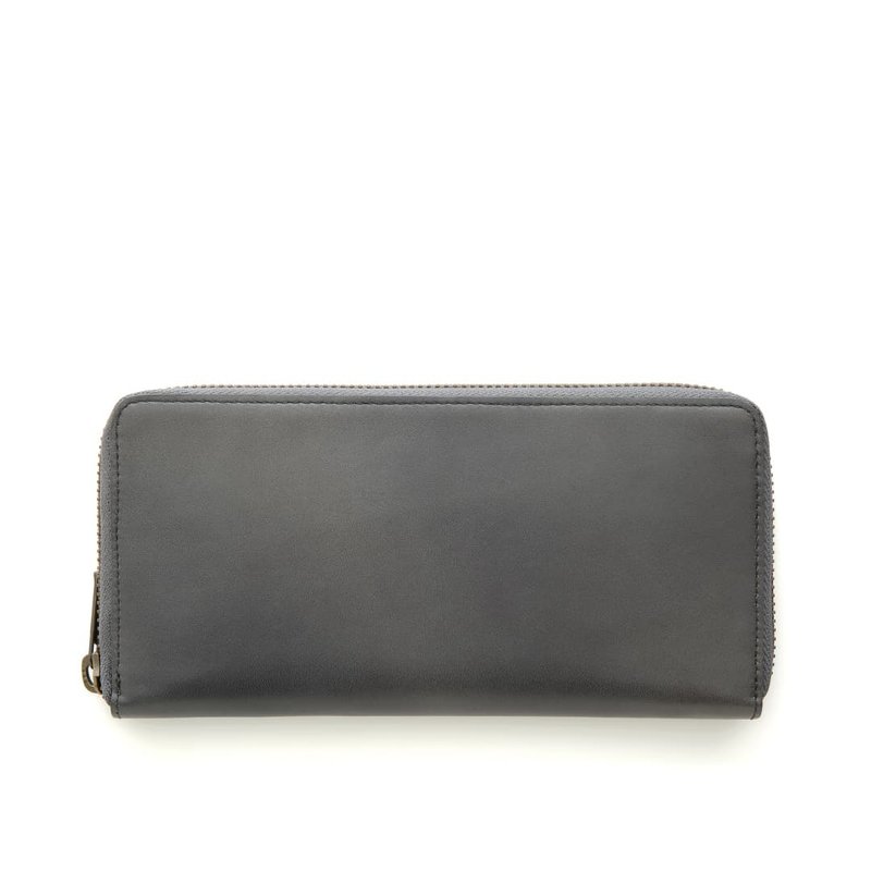 Antiqueㄇ型长夹-复古灰 - 皮夹/钱包 - 真皮 灰色