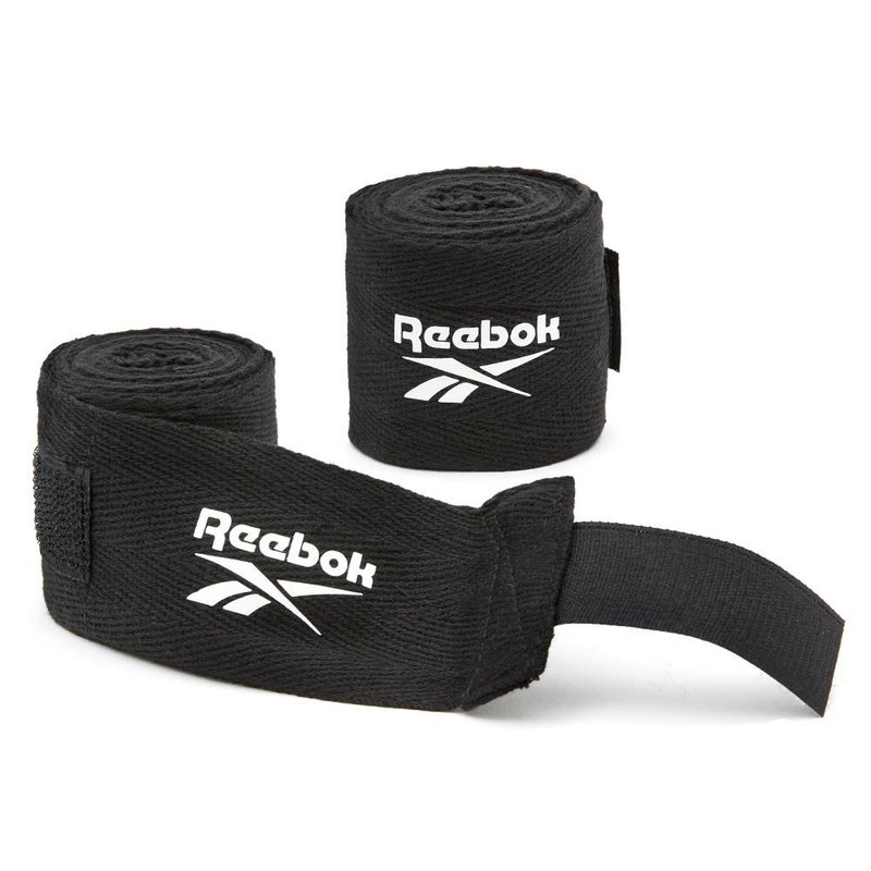 【Reebok】Hand Wraps 拳击手绑带 - 2.5m - 运动/健身用品 - 聚酯纤维 黑色