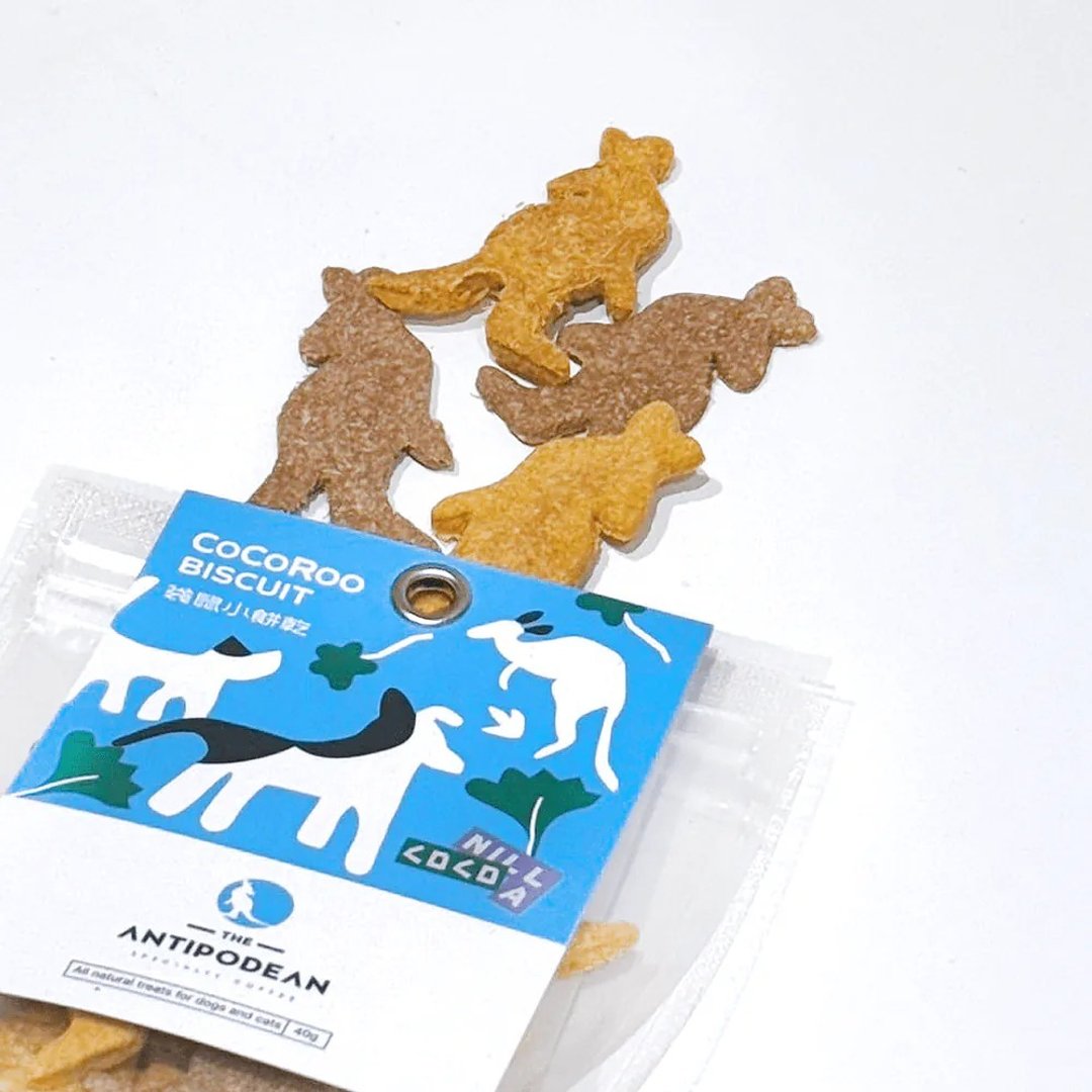 联名宠物零食 CocoRoo Biscuit 袋鼠小饼干 40克/包 - 零食/点心 - 新鲜食材 咖啡色