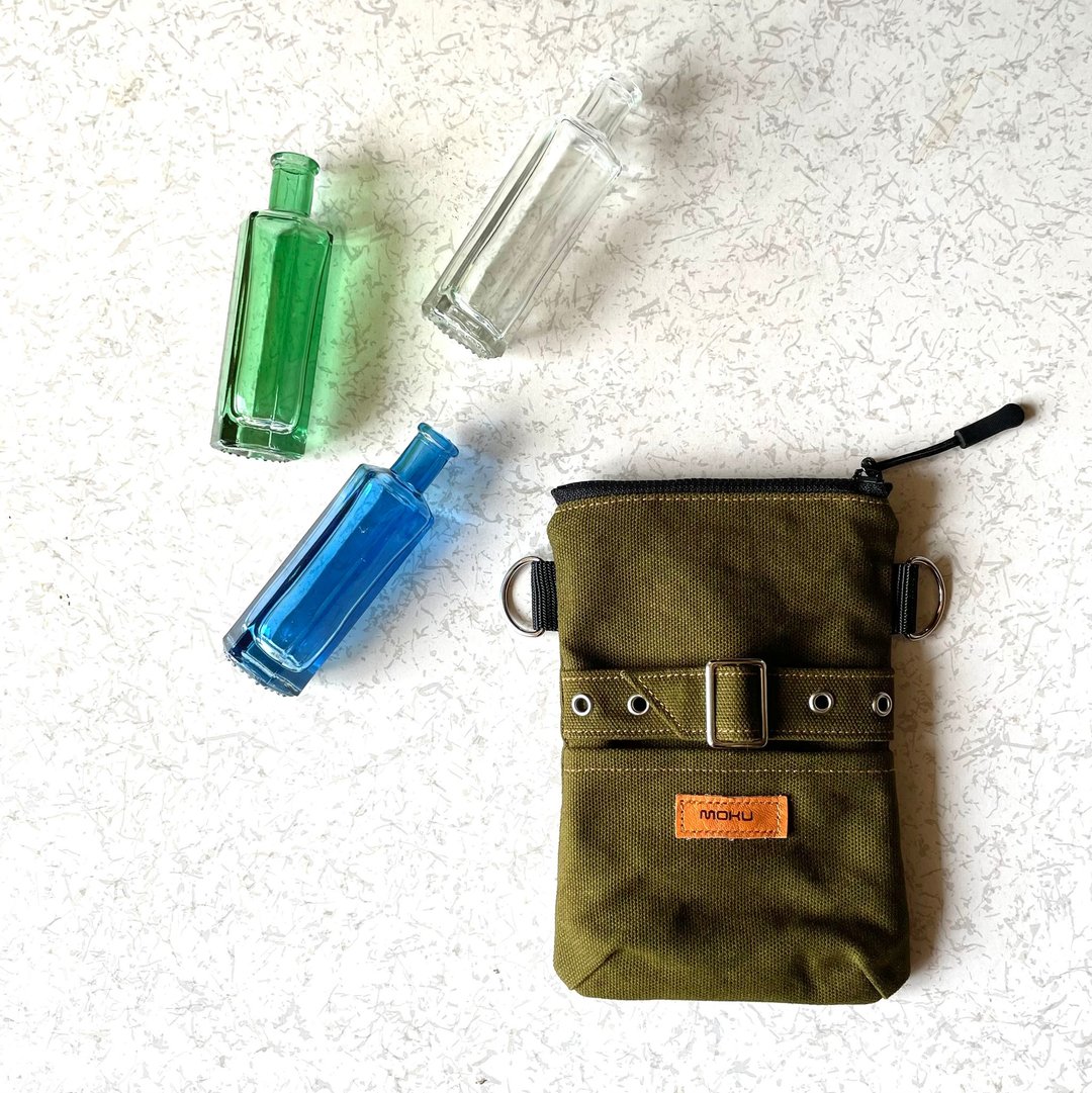 Smartphone belt pouch・khaki - 化妆包/杂物包 - 棉 绿色