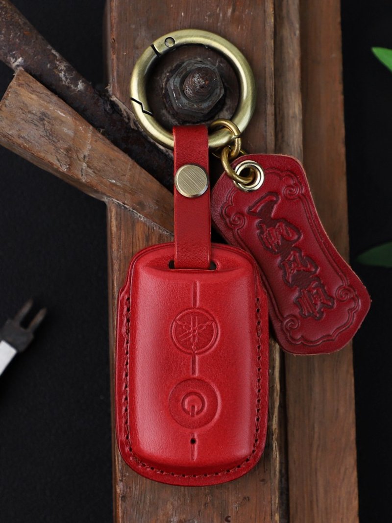 山叶雅马哈机车钥匙真皮套 YAMAHA X-MAX T-MAX XMAX T妈妈 红色 - 钥匙链/钥匙包 - 真皮 红色