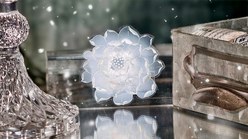 涟映花 OKMT新七天流麻咕卡贴纸PET手帐胶带 - 纸胶带 - 塑料 白色