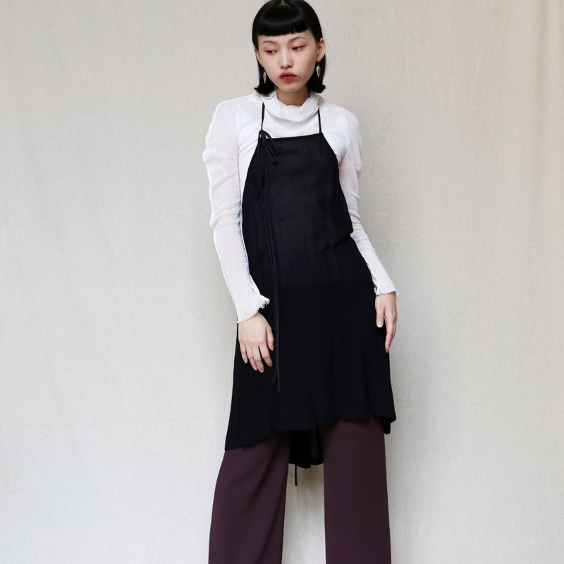 南瓜Vintage。古着 Ann Demeulemeester 绑带 露背 肚兜 洋装 - 洋装/连衣裙 - 其他材质 黑色
