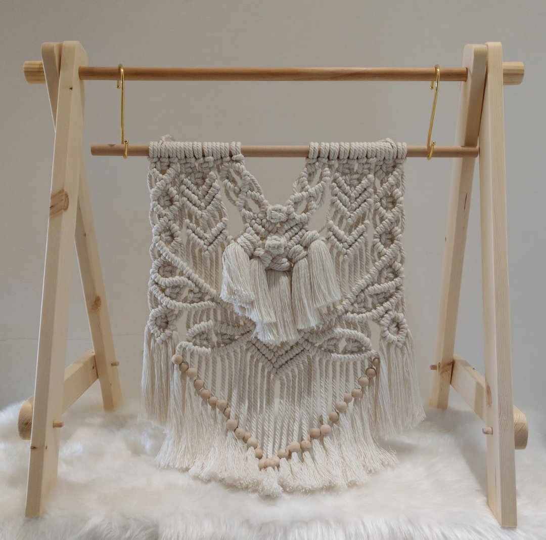 macrame  实木桌上A型架  编织架 - 编织/刺绣/羊毛毡/裁缝 - 木头 