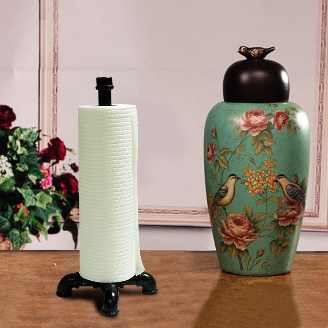 美式乡村 创意 纸巾架 工业风铁艺厕纸架 厨房用纸架 - 收纳用品 - 其他金属 黑色