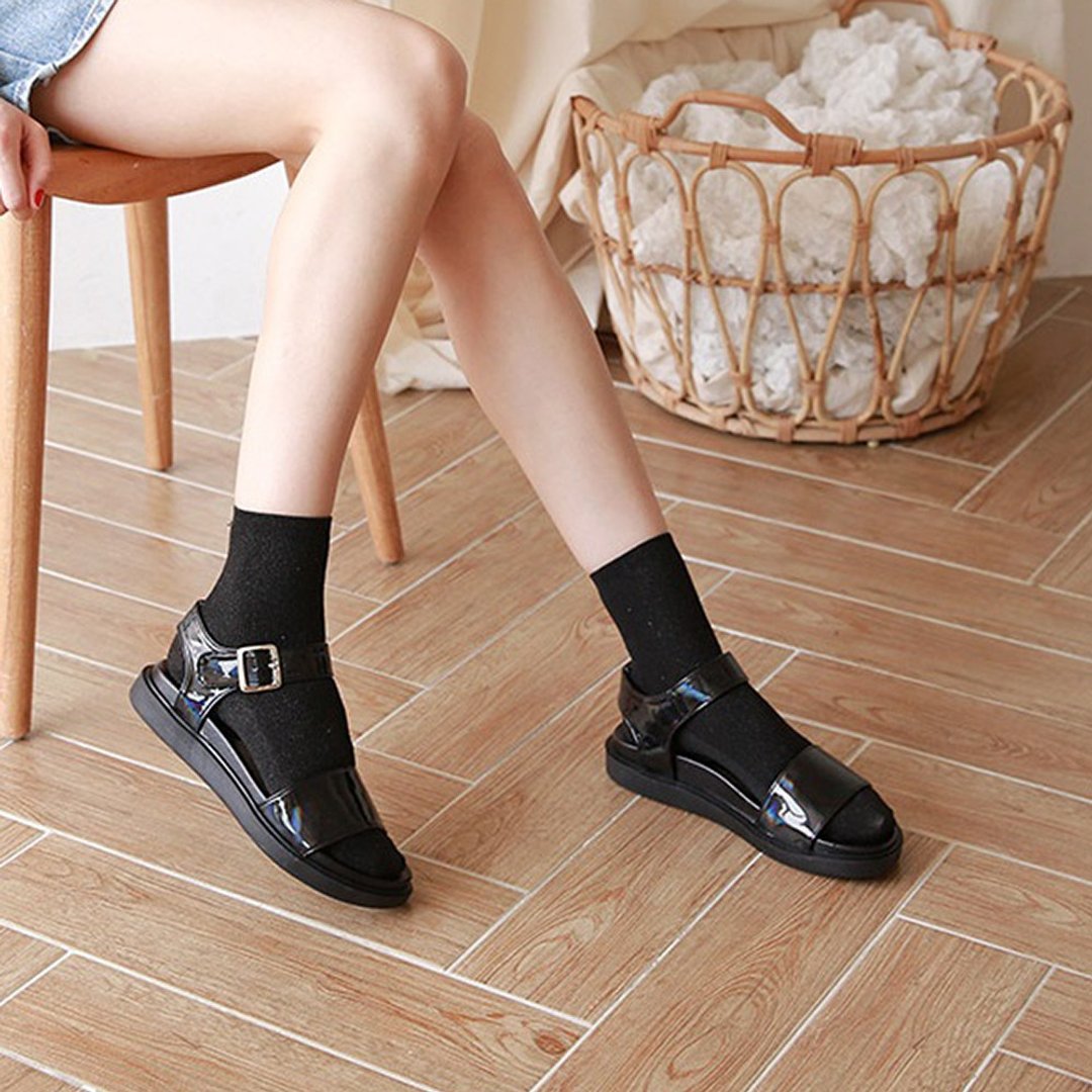 PRE-ORDER – MACMOC Emi Enamel (BLACK) 凉鞋 - 男女凉鞋 - 其他材质 